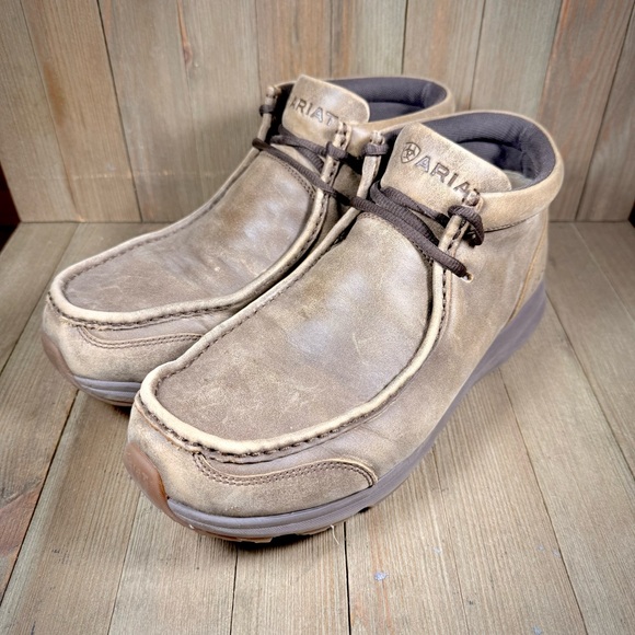 Ariat Spitfire Moc Toe Boots Brown Bomber Size 10 D - Picture 2 of 11